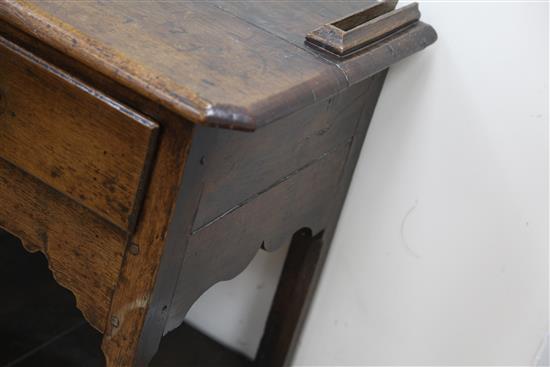An 18th century oak dresser, W.5ft 1in. H.6ft 5in.